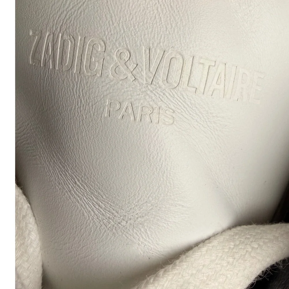 Zadig & Voltaire High Flash Lightning Bolt Leather High Top Sneakers EU 38 - Picture 14 of 16